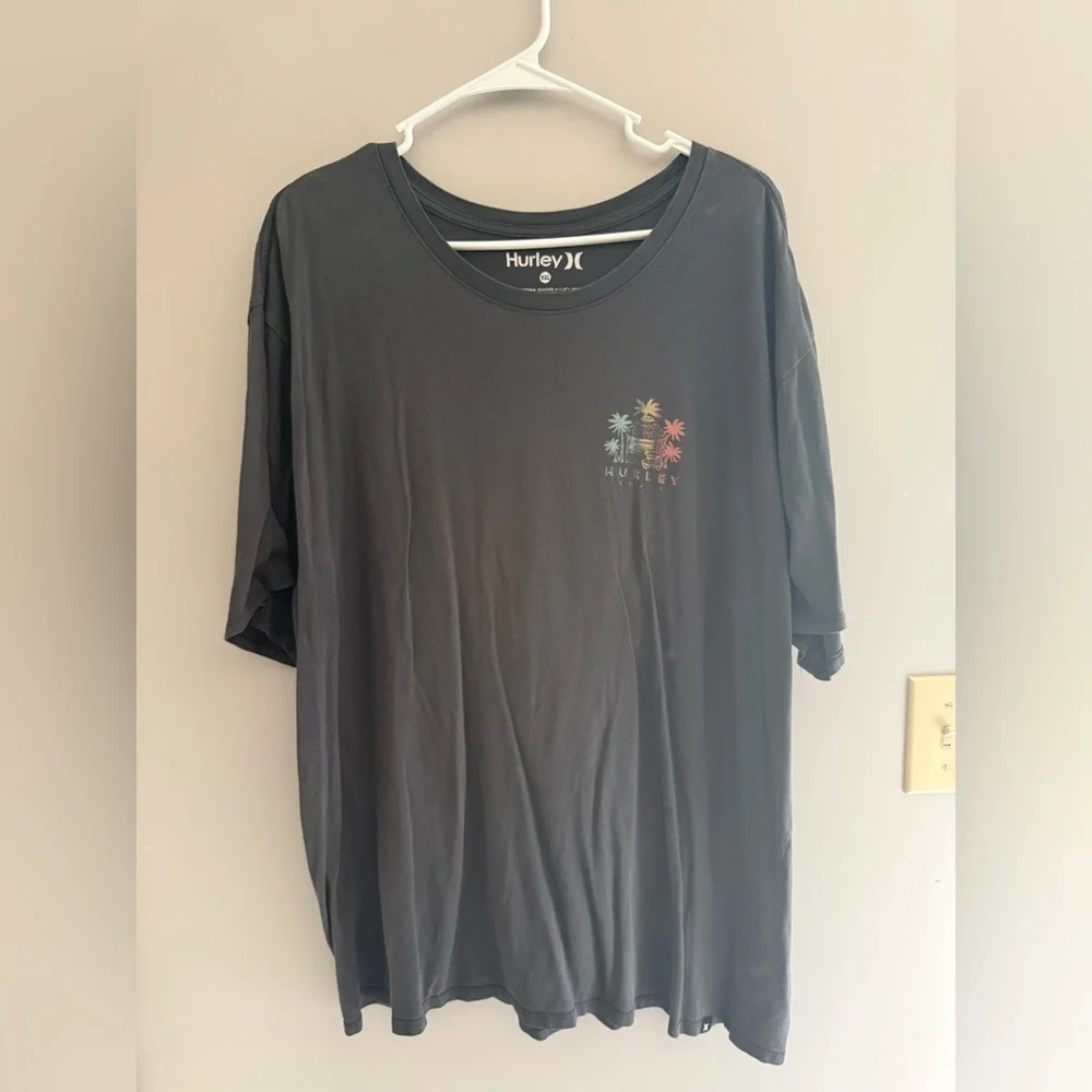 Hurley The Hula Hut T Shirt Men’s SZ XXL Grey Short Sleeve Crew Neck Summer